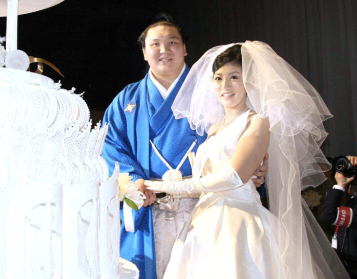 白鵬と奥さん・紗代子の結婚式